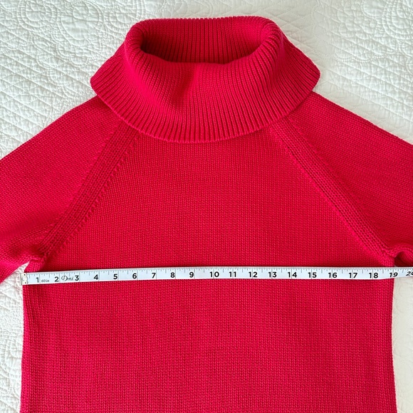 Vintage Lands End 100% Cotton Cowl Neck Sweater Thick Knit M 10-12 - Picture 5 of 10